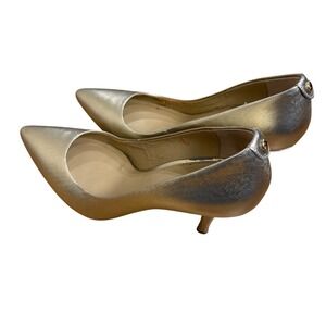 Michael Kors Womens Pale Gold Metallic Pointed Toe Pumps Heels Size 8.5M